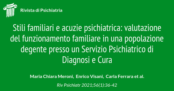 Stili Familiari E Acuzie Psichiatrica Valutazione Del Funzionamento