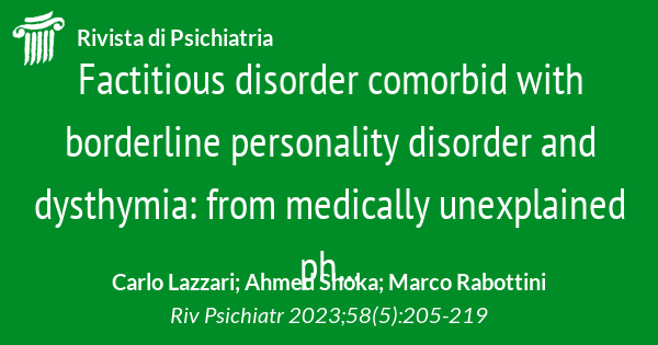 Borderline Personality Disorder (BPD): Prevalence, Management Options and  Challenges